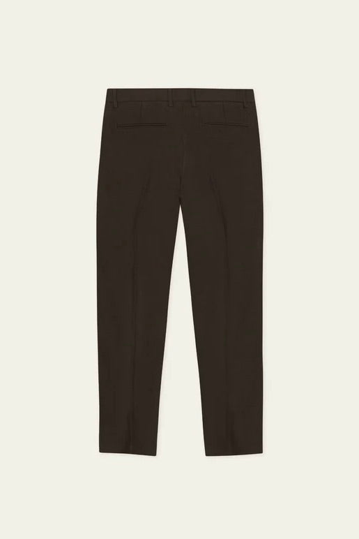 Brushed Twill Reg Suit Pants Mole Brown