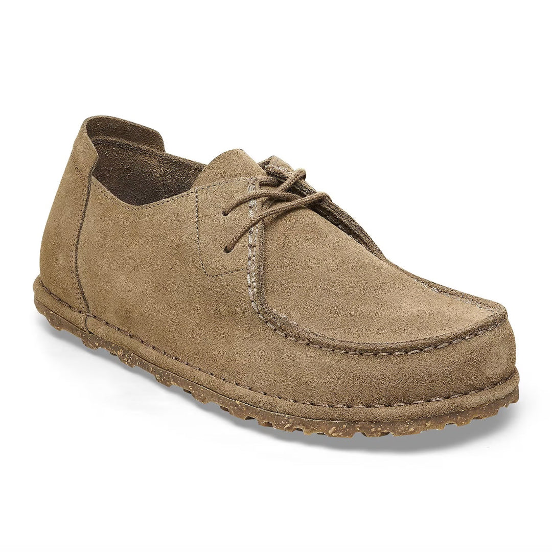 Utti Lace Suede Leather Herre Solid Gray Taupe