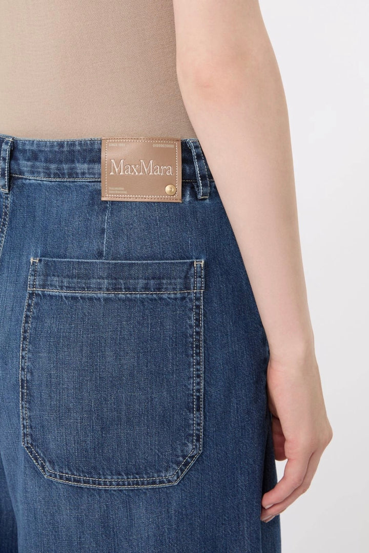 Straight Leg Denim Trousers China Blue