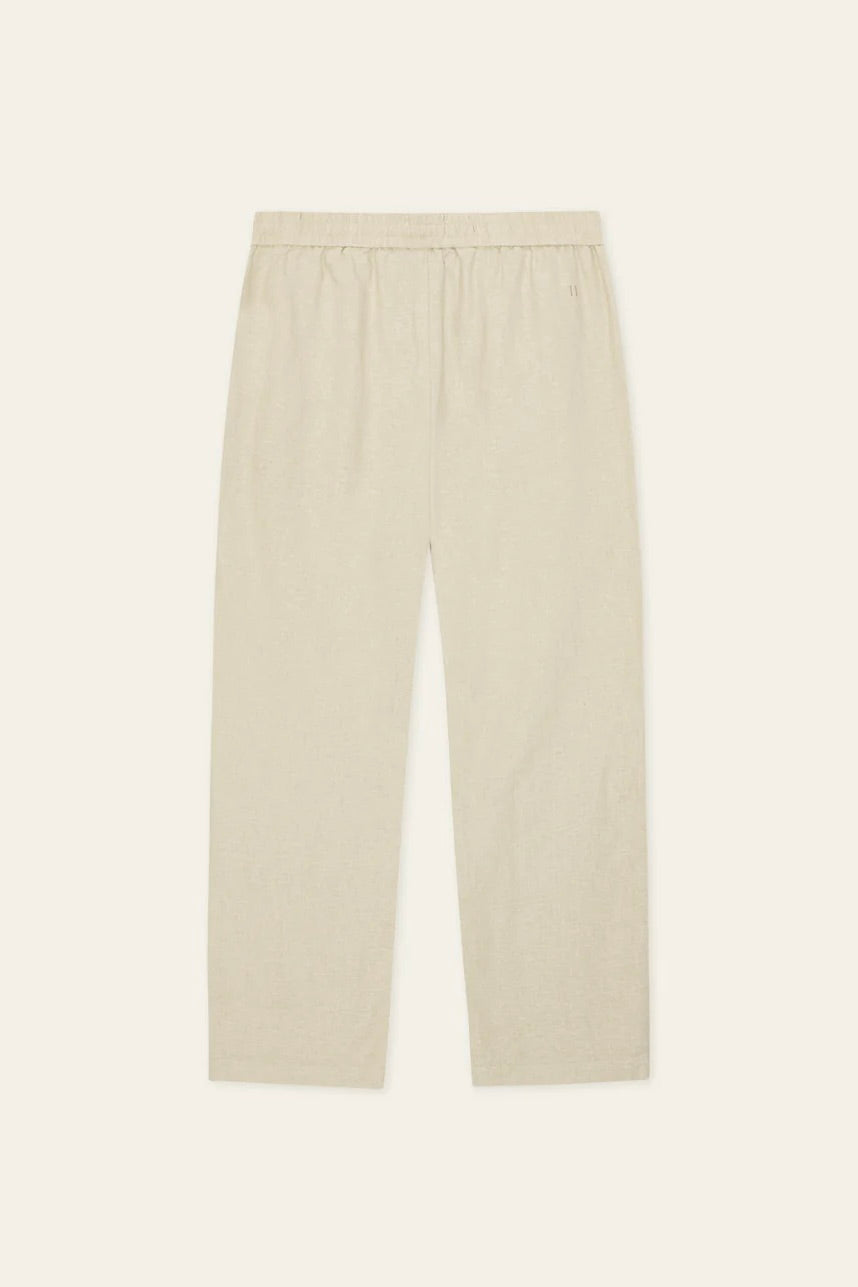 Linen Casual Pants Light Sand