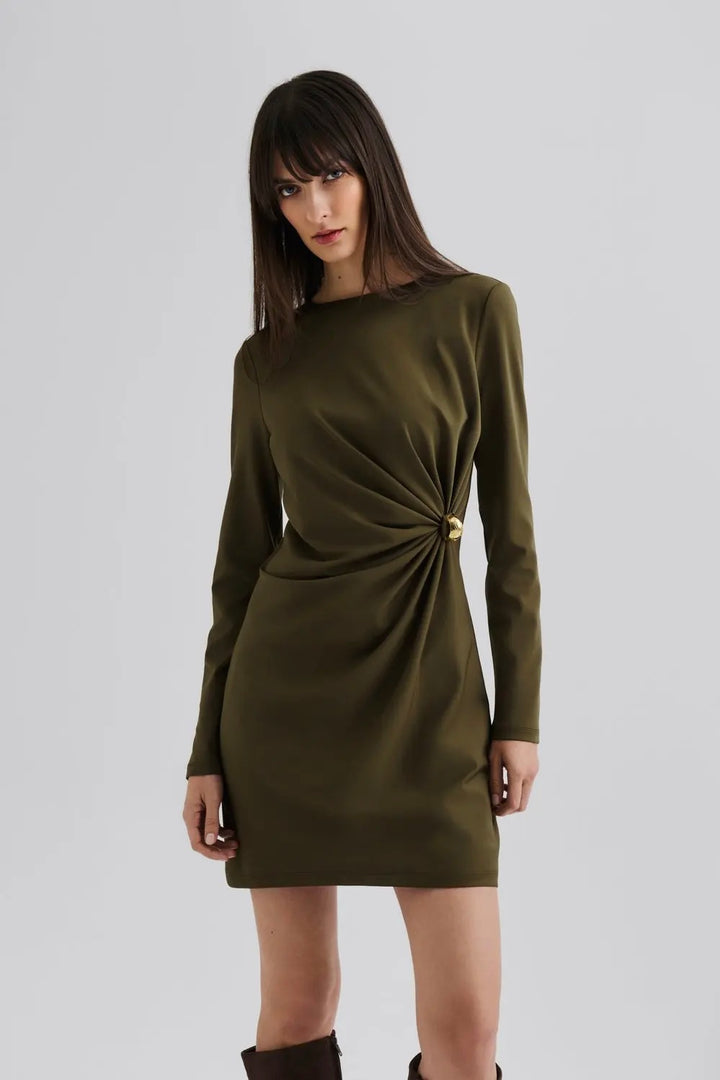 Mailey Jersey Embellished Mini Dress
