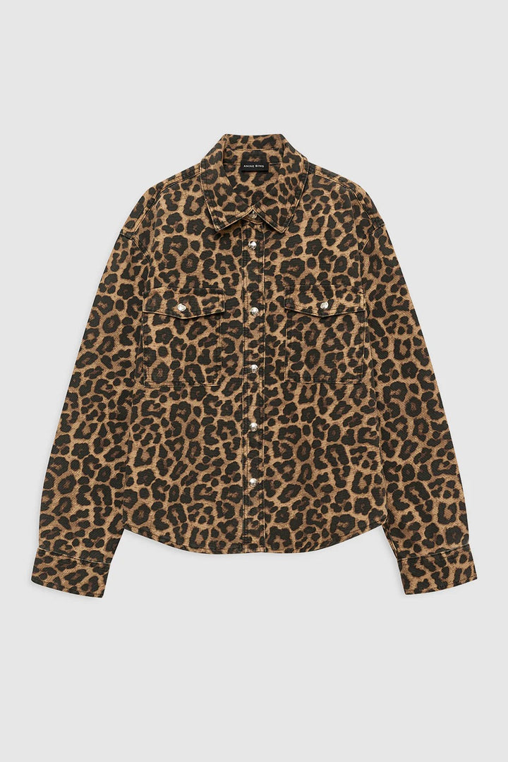 Paxton Shirt Black/Brown Leopard