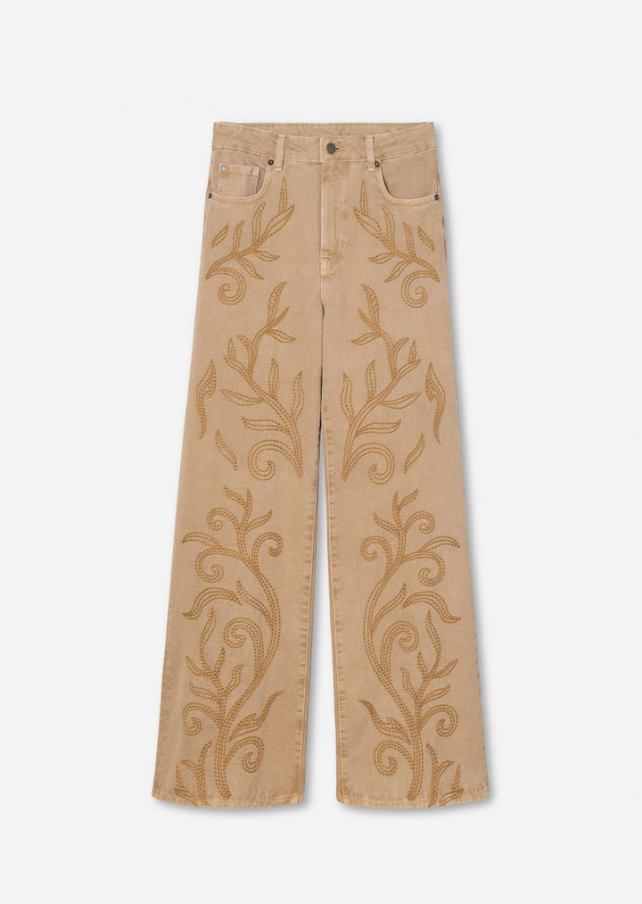 Taylor Embroidered Camel