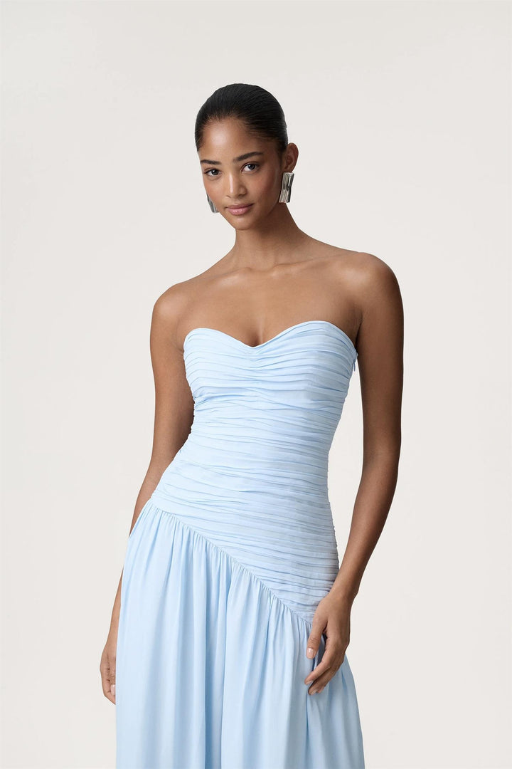 Lima Bandeau Dress Light Blue