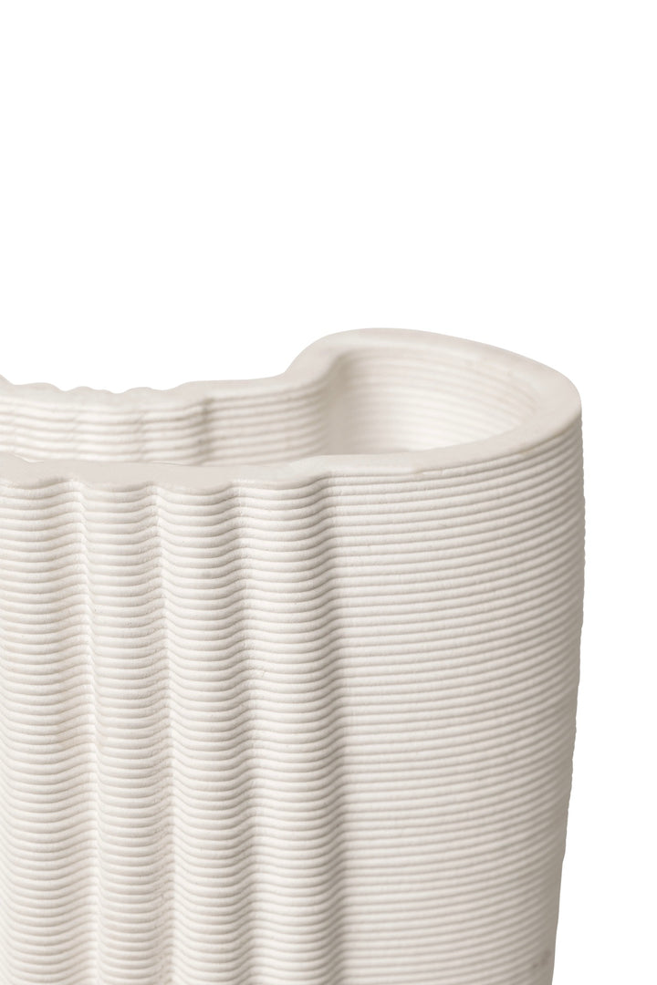 Moire Vase Large Offwhite