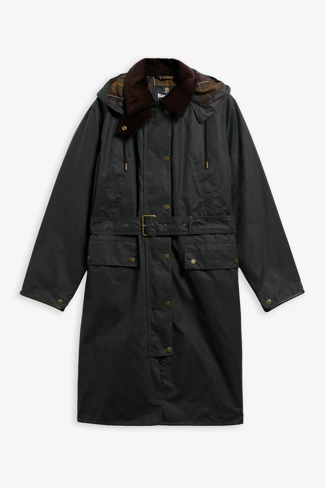 Barbour Antoinette Longline Waxed Jacket Sage