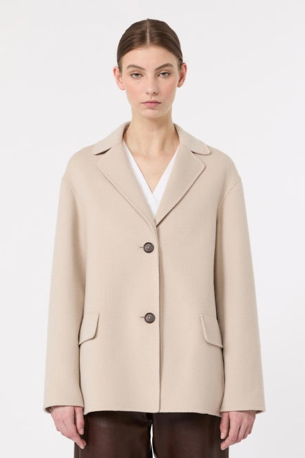 Wool Drap Jacket Light Beige