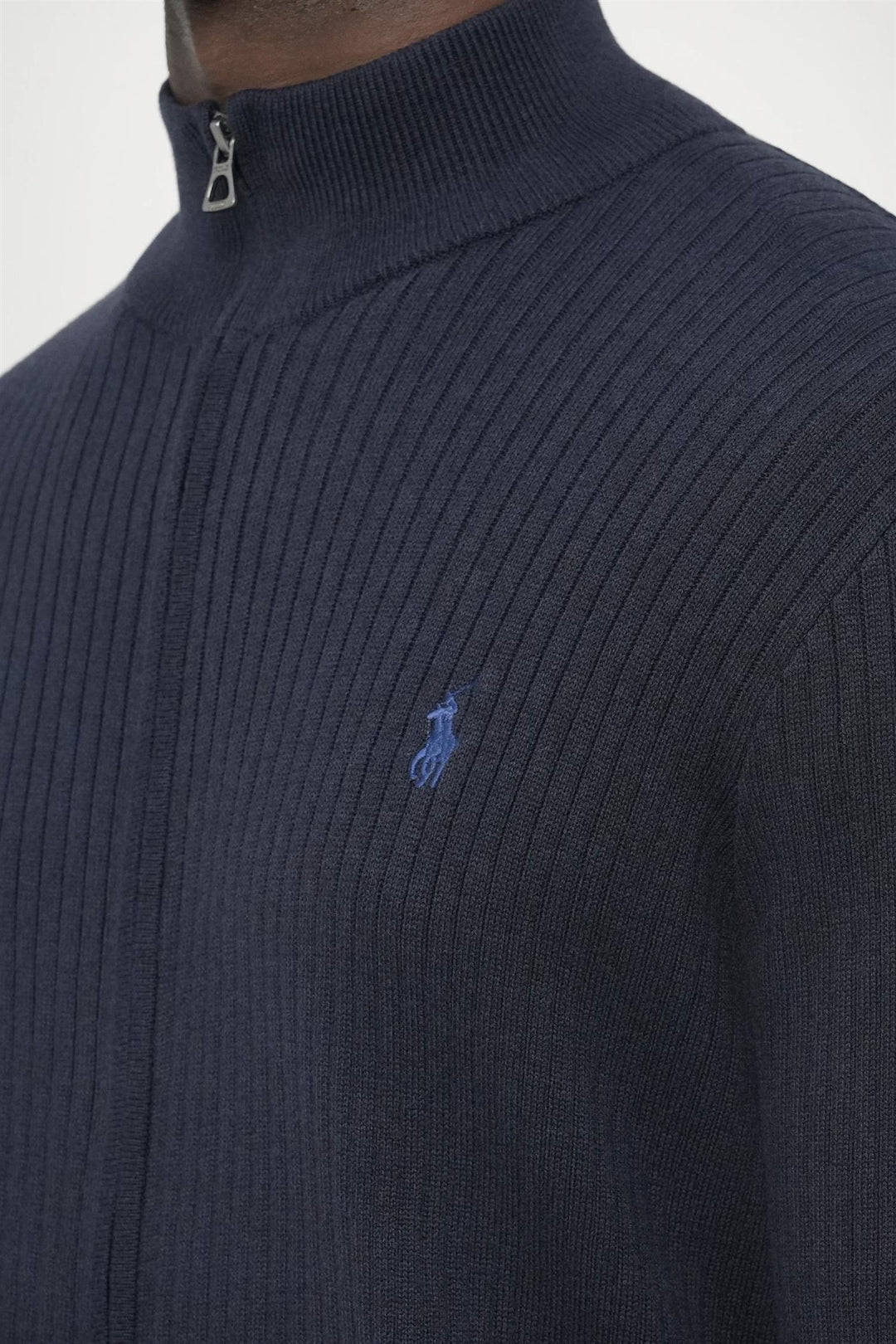 Full Zip Sweater Navy Heather