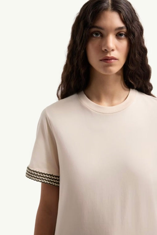 MONCLER Crochet-Trimmed Cotton Logo T-Shirt - Dale