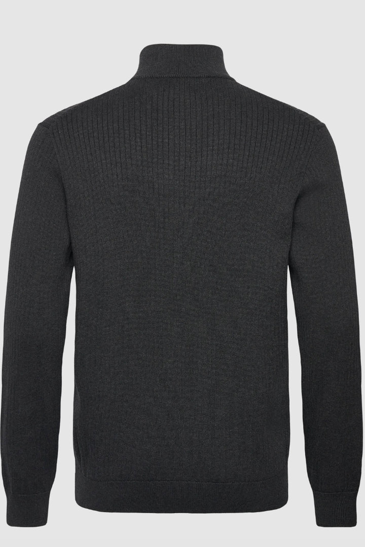POLO RALPH LAUREN Full Zip Sweater Dark Granite Heather - Dale