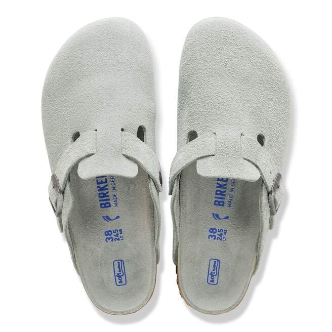 BIRKENSTOCK Boston BS Suede Leather Pure Sage Tonal - Dale