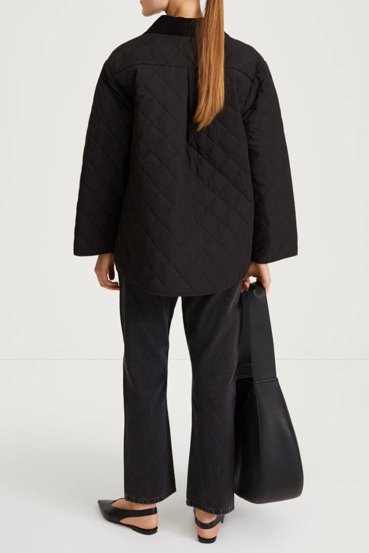Sabria Quilted Jacket Black