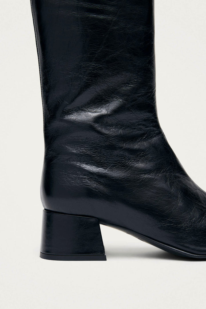 Berlin Rift Black Leather Boots