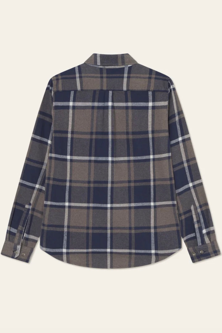 Jeremy Check Flannel Shirt Dark Navy