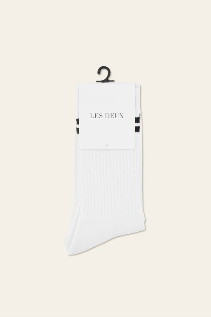 LES DEUX Les Deux Half Terry Socks 2-Pack White - Dale