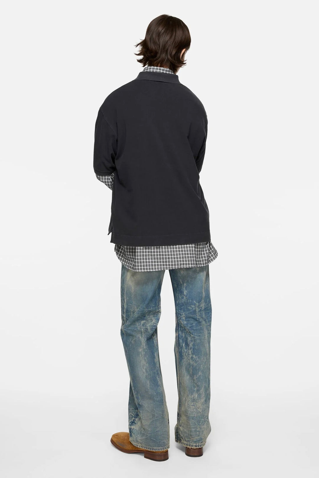 Washed Logo Polo Black