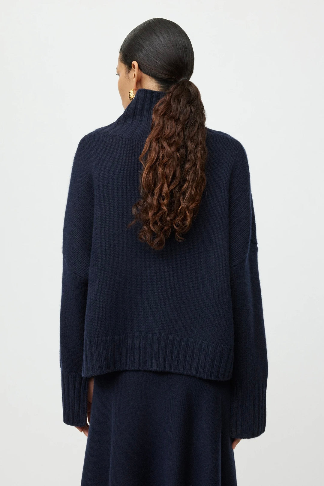 Girlfriend Turtleneck Navy