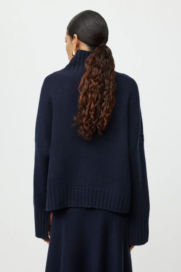 Girlfriend Turtleneck Navy