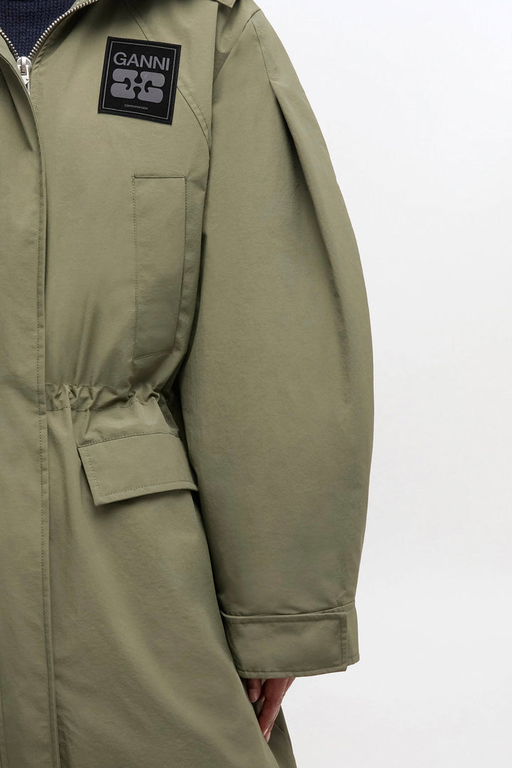 GANNI Ripstop Tri-Layer Parka Coat - Dale