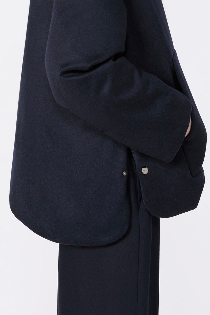 Reversible Cashmere Puffer Jacket Midnight Blue