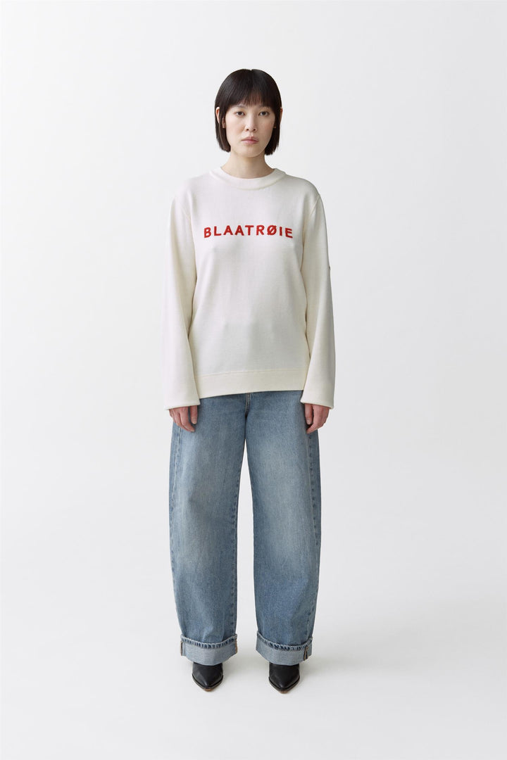 Blaatrøie No. 1 Offwhite with Red Embroidery