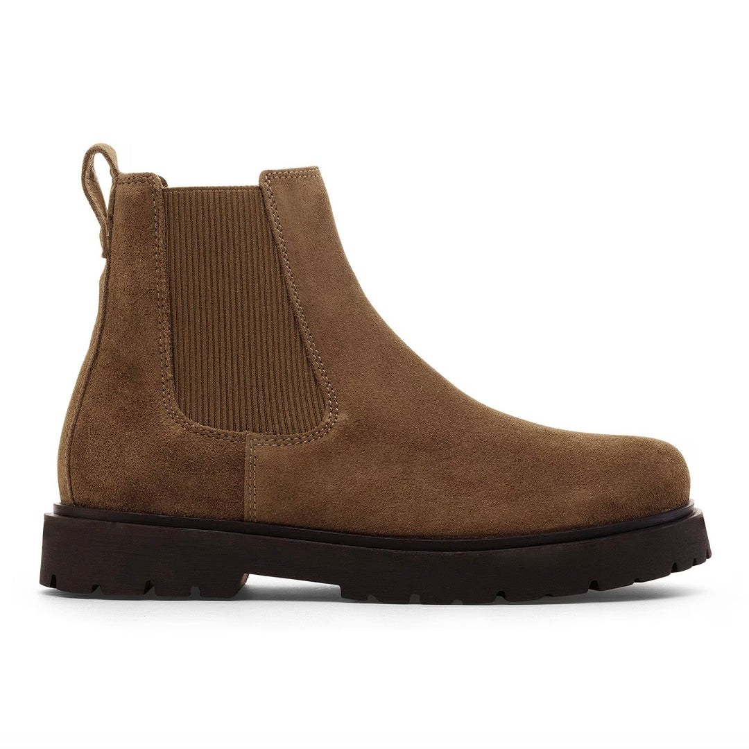 Highwood Slip on Women Suede Leather Dark Tea