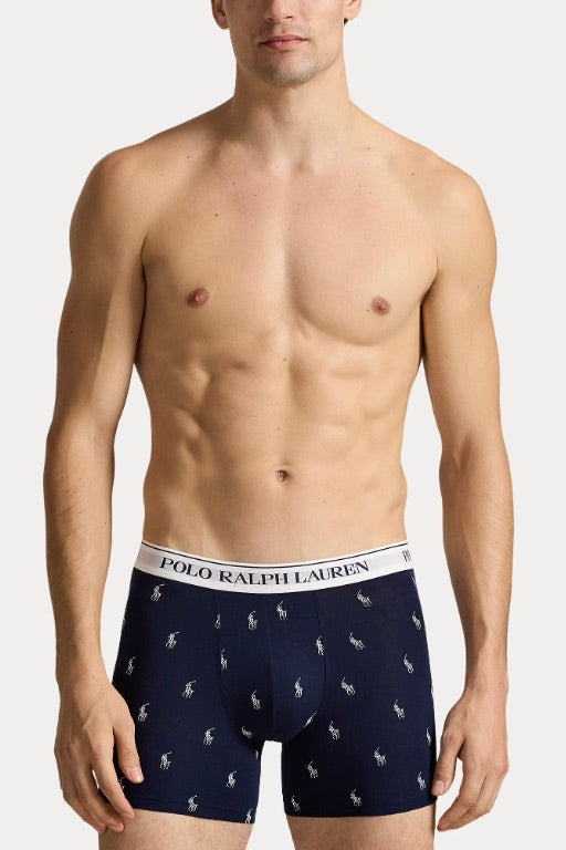 Stretch Cotton Boxer Brief 3-Pack Navy