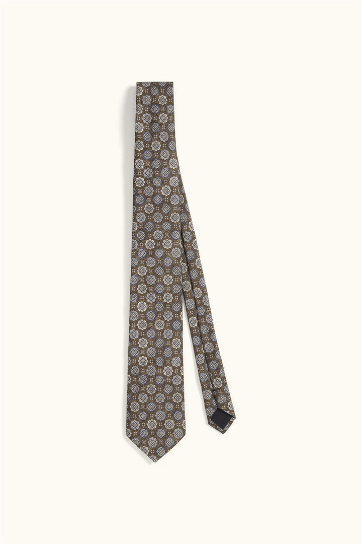 Silk Tie Dark Mud Brown