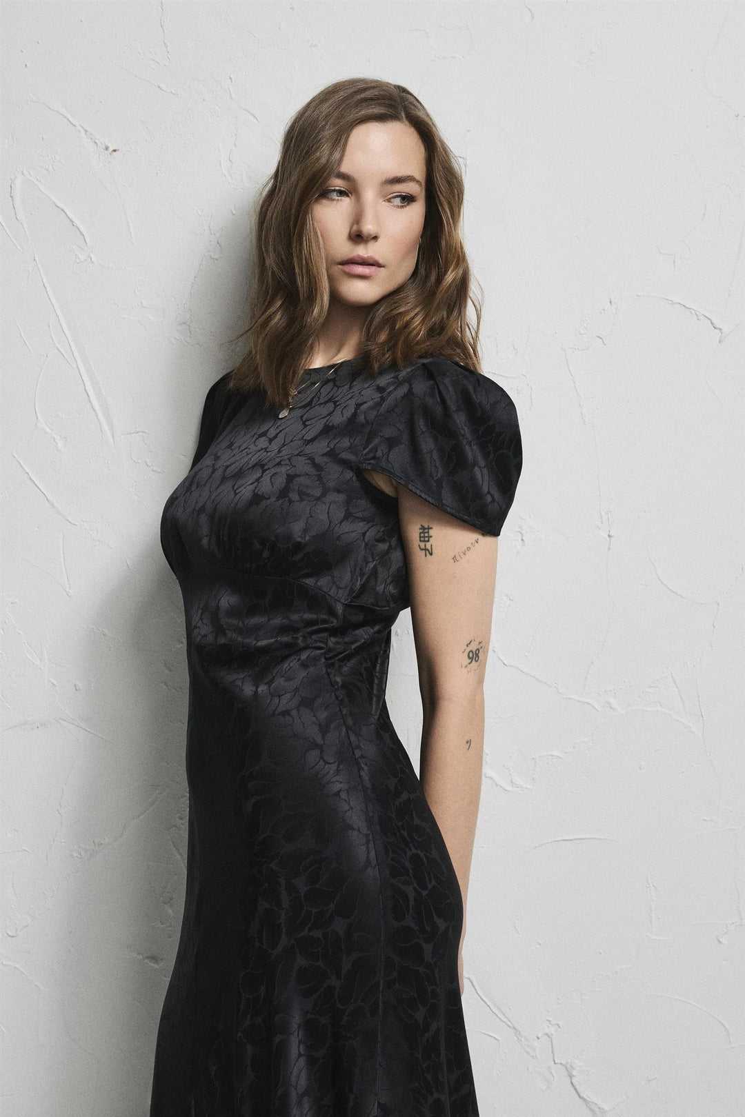 Gene Jacquard Dress Black