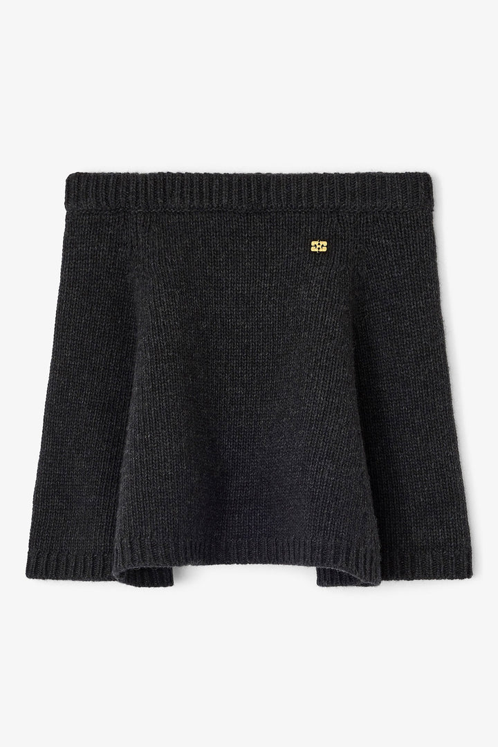 GANNI Chunky Wool Mix Mini Skirt - Dale