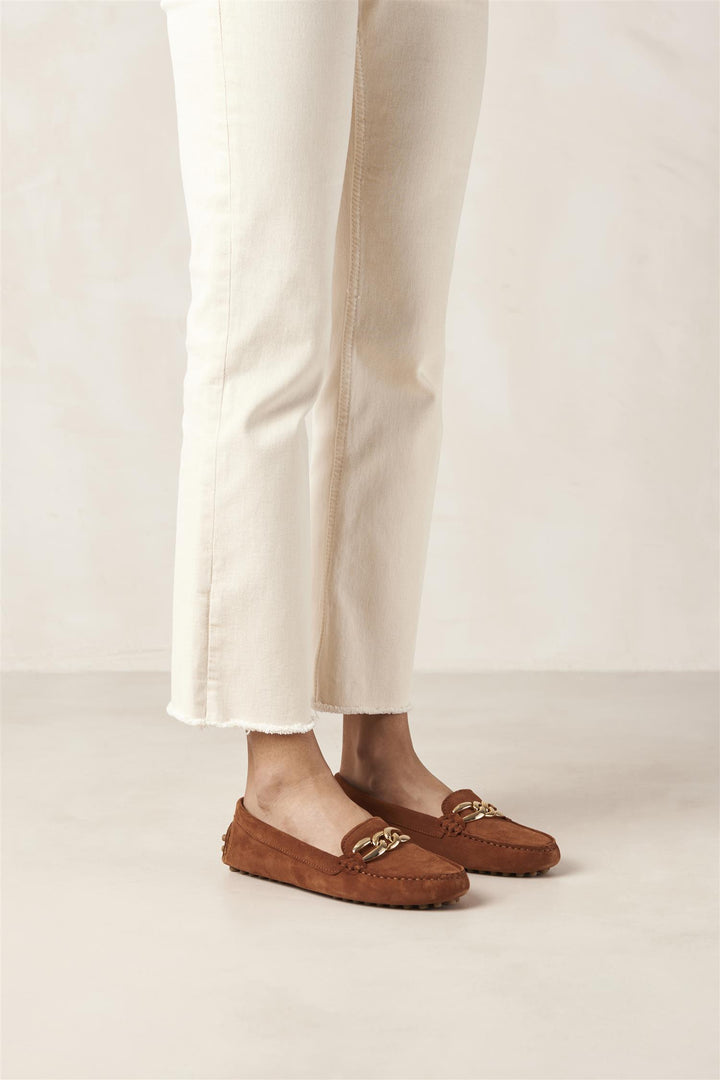 Mike Suede Tan Leather Loafers