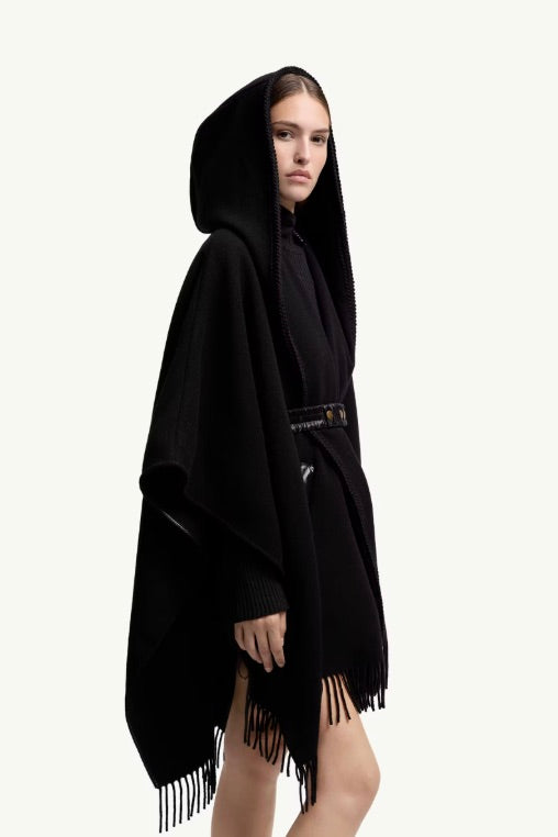 Belted Wool Cape