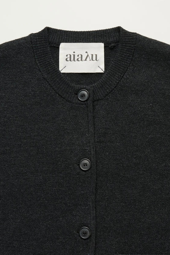 Elva Knitted Vest Antracite