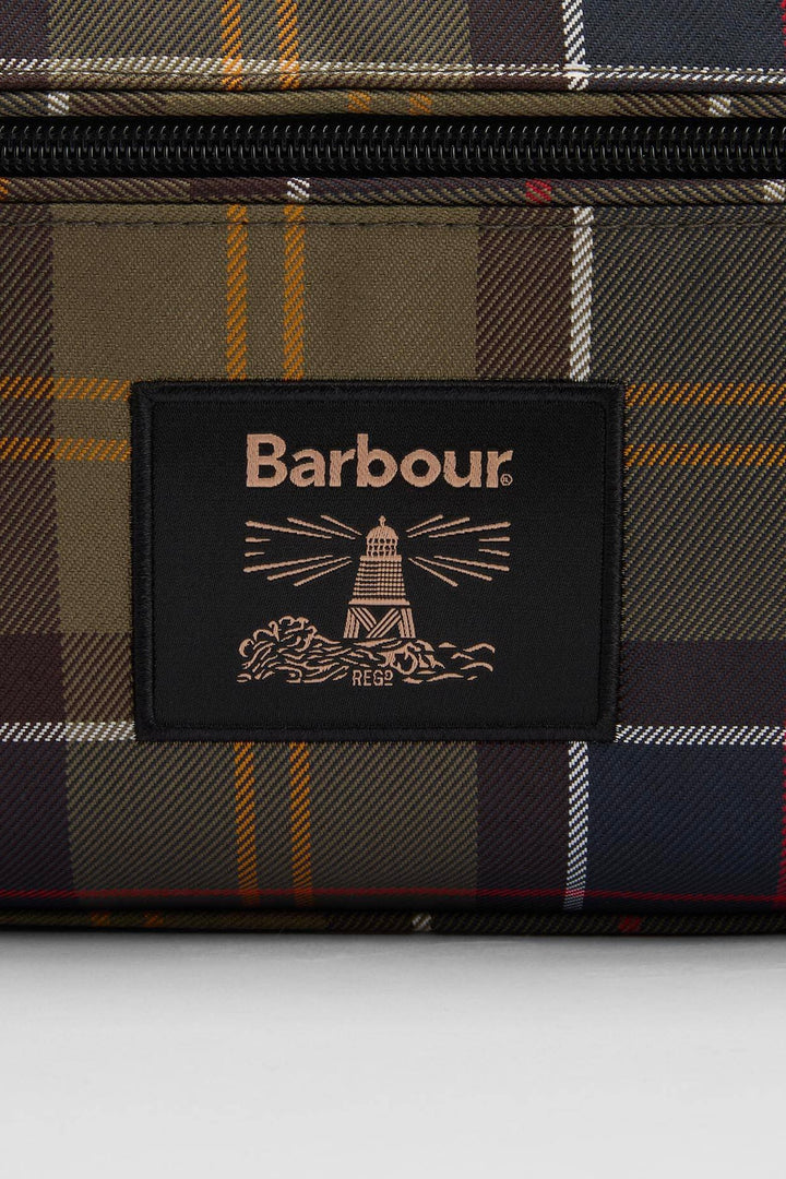 Barbour Tartan Washbag Olive