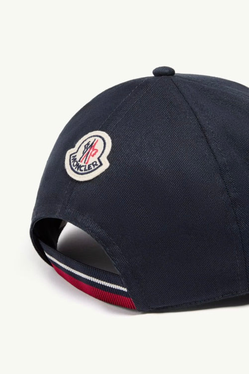 Cotton Gabardine Baseball Cap Navy Blue