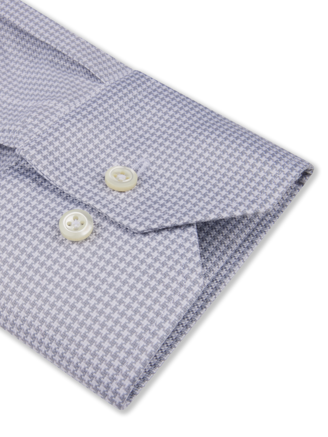 Fitted Body Houndstooth Gray Check