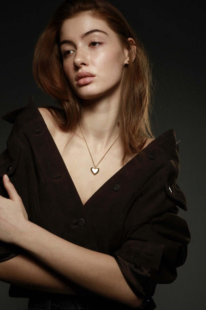 The Pebble Heart Studs