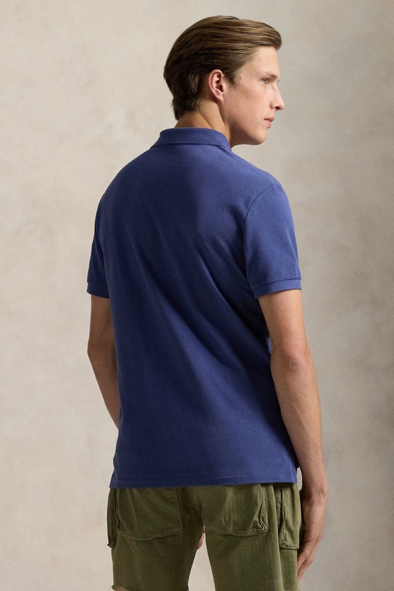 POLO RALPH LAUREN Custom Slim Fit Mesh Polo Shirt Light Navy - Dale