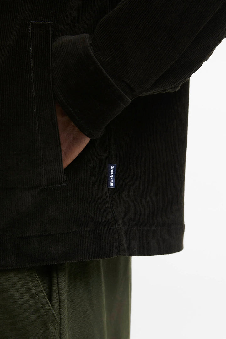 Barbour Tartan Trim Cotton Overshirt Olive