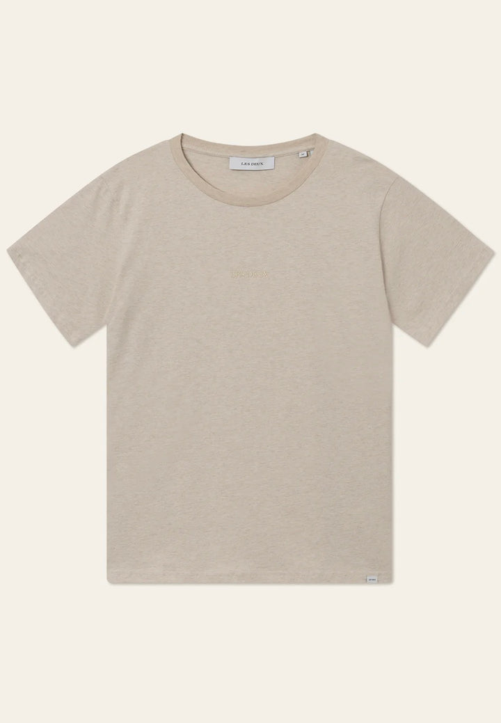 LES DEUX - Dexter T-shirt Oatmeal Melange - Dale