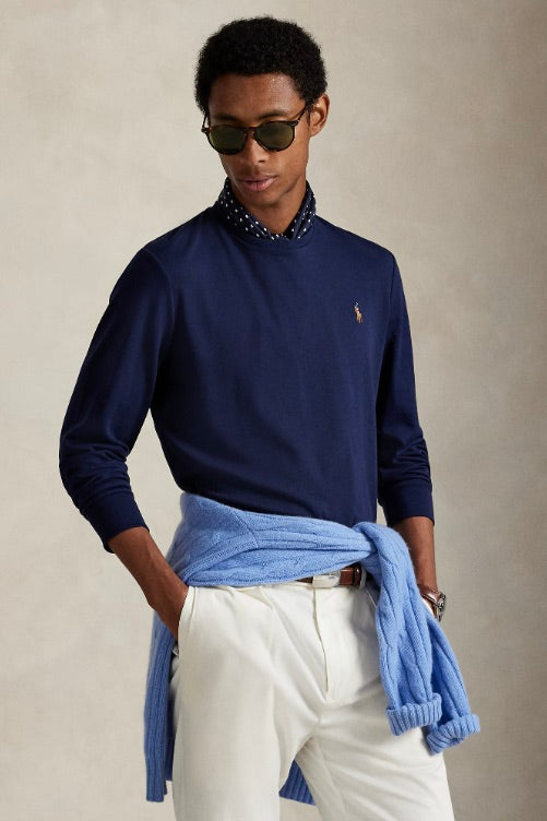 Custom Slim Fit Soft Cotton T-Shirt Refined Navy