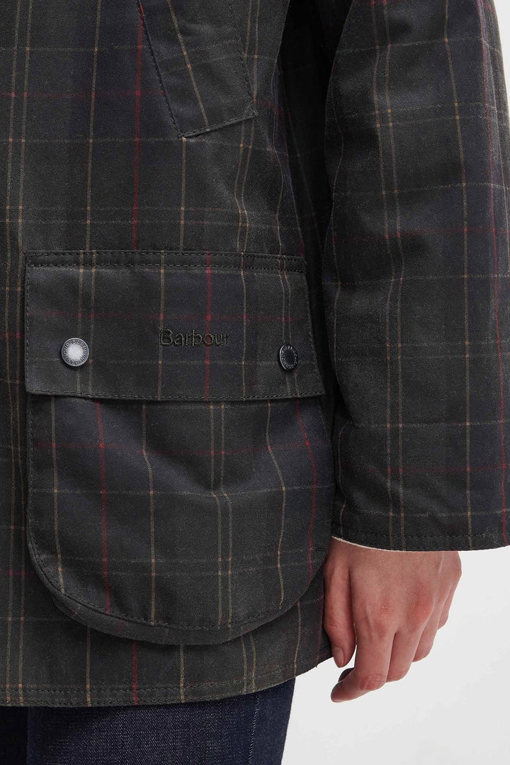 Tartan Ashby Waxed Jacket Dark Classic