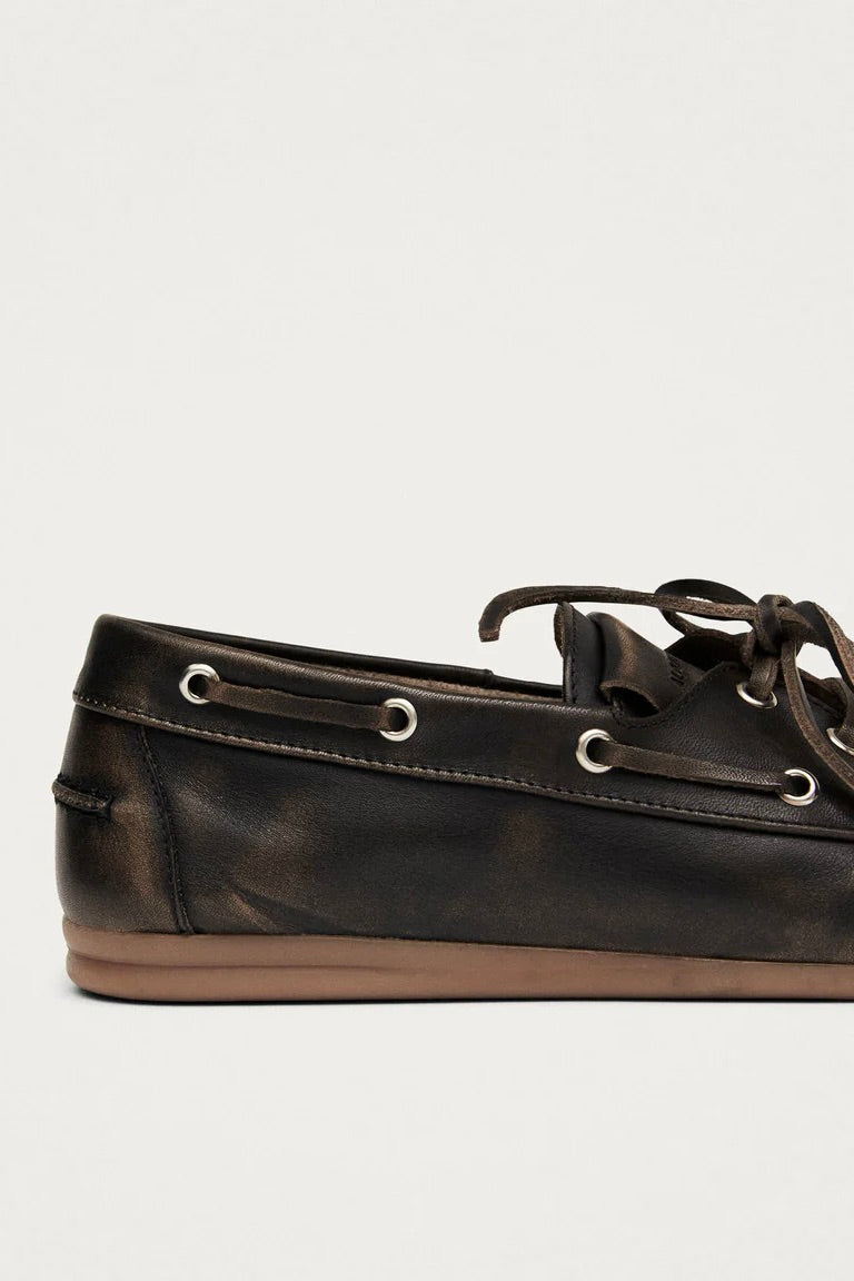 Rowan Brushed Brown Leather Loafers