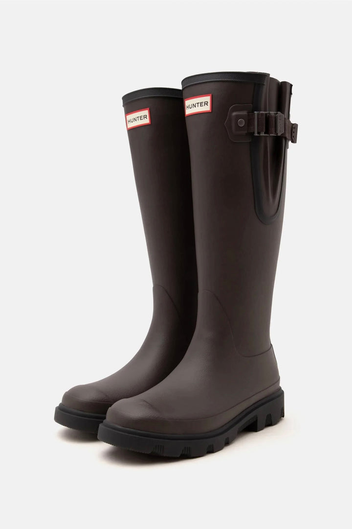 HUNTER Field Downpour Adjustable Tall Boot Chocolate Brown - Dale