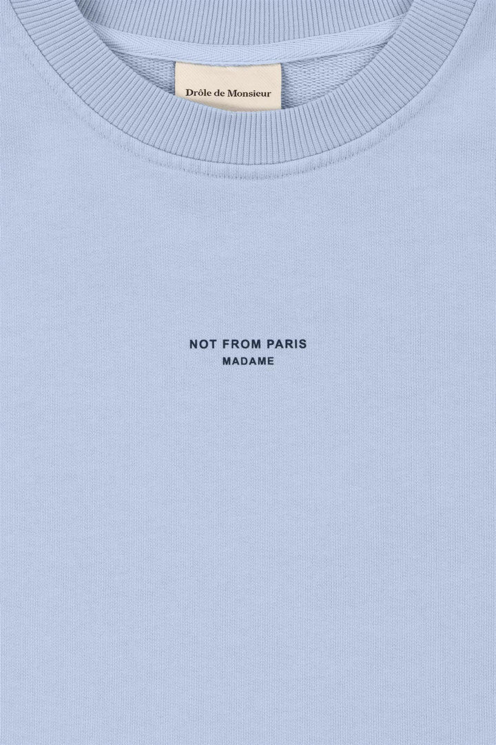 Drôle de Monsieur - Le Sweatshirt Slogan - Light Blue - Dale