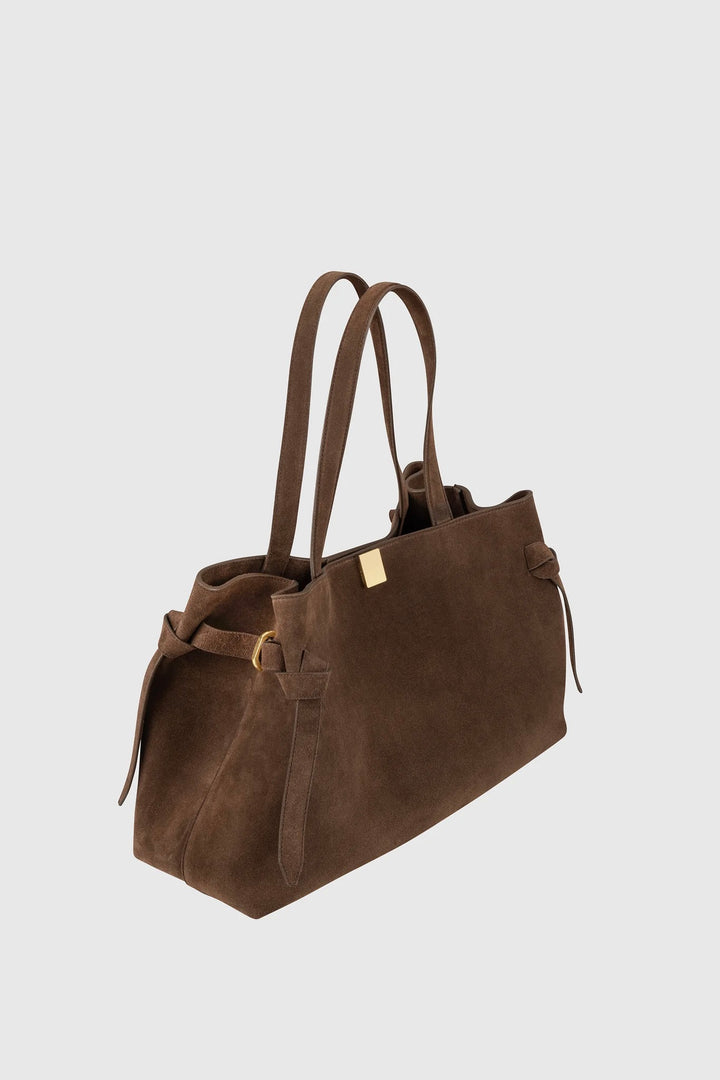 YUZEFI Gyoza Suede Tote Chocolate - Dale