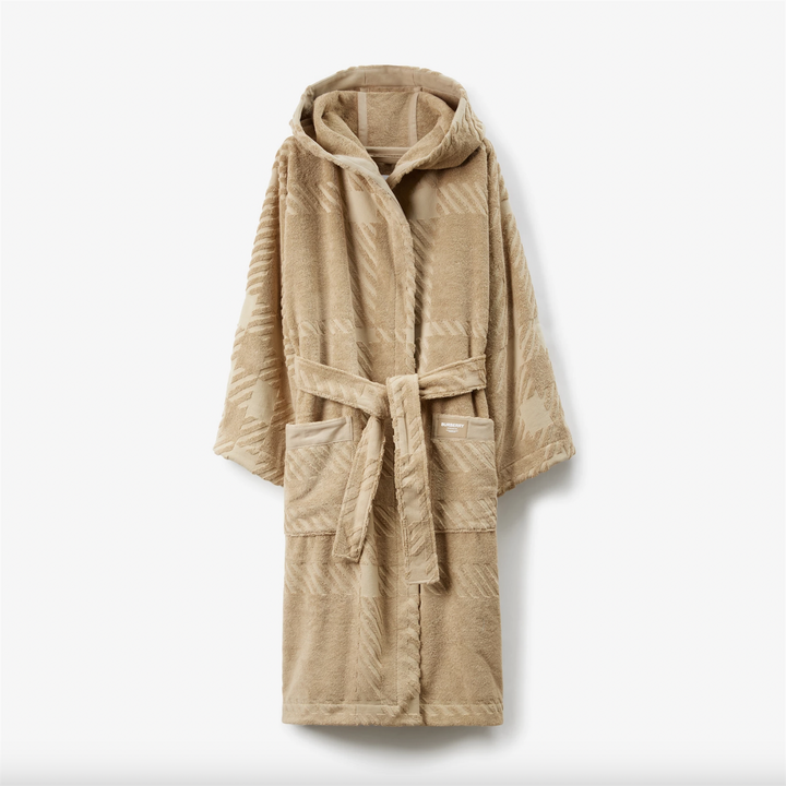 Check Cotton Jacquard Robe