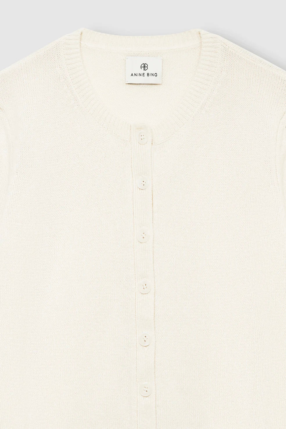 ANINE BING Gracie Cardigan Cream - Dale