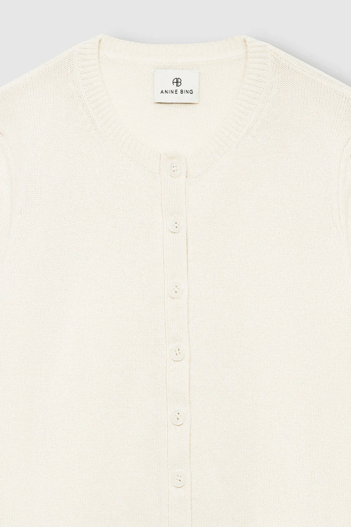 ANINE BING Gracie Cardigan Cream - Dale