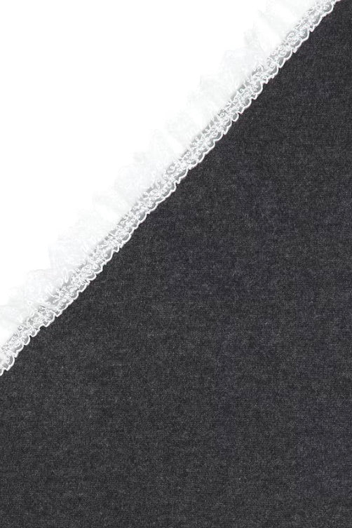 Wool Lace Triangular Scarf Phantom